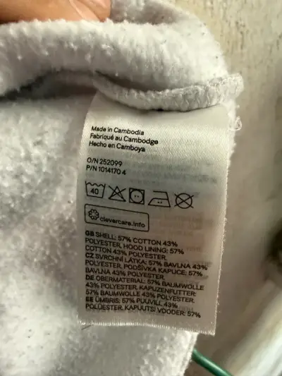 Polerón gris H&M con capucha - miniatura 3