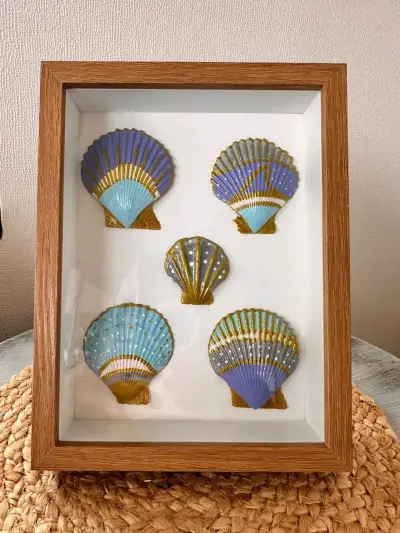🌊Cuadro decorativo  conchas marinas - miniatura 5