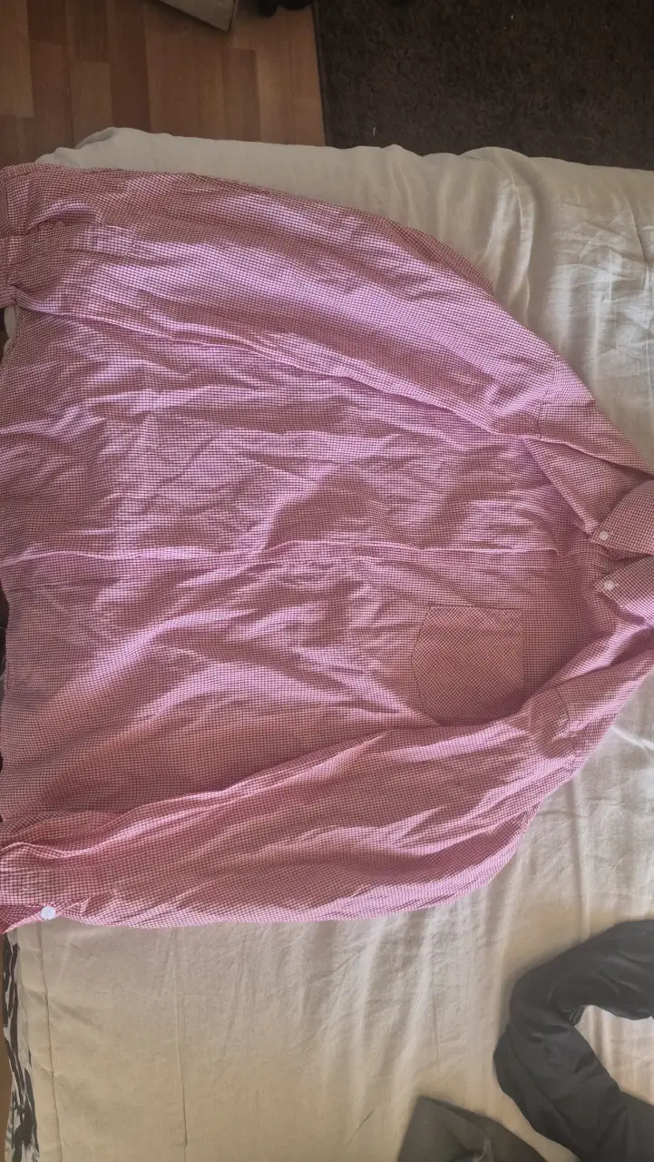 Camisa a cuadros roja para huaso hombre talla 44