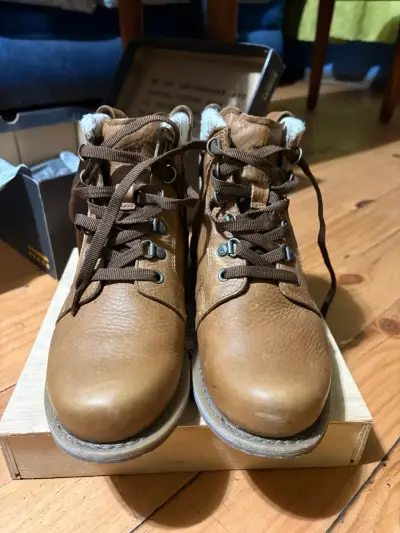 Botas de cuero marrón Caterpillar - miniatura 2