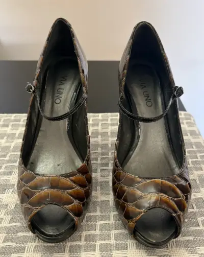 Zapatos de Tacón Peep Toe Via Uno - miniatura 1