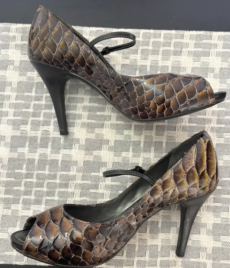 Zapatos de Tacón Peep Toe Via Uno - 3