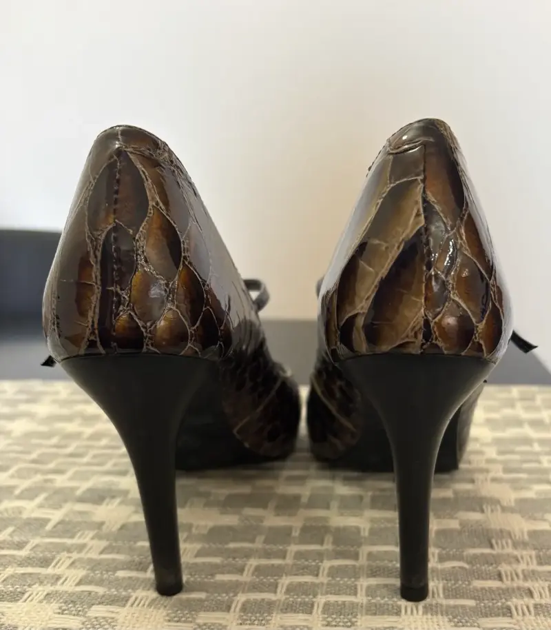 Zapatos de Tacón Peep Toe Via Uno - 4