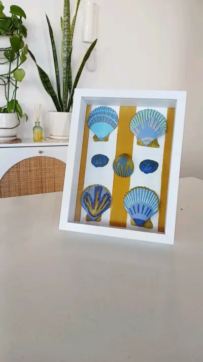 🌊Cuadros decorativos conchas marinas enmarcadas - miniatura 2