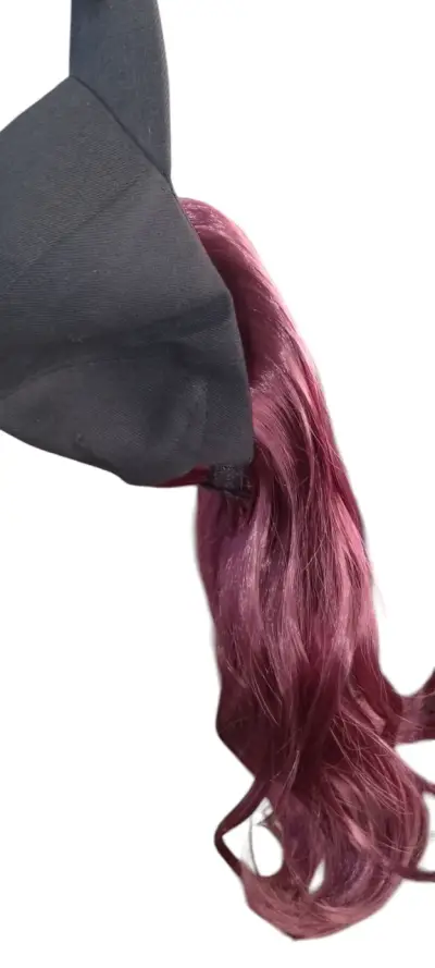 Gorra con peluca morada desmontable - miniatura 1