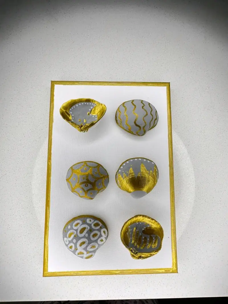 🌊Cuadro decorativo con conchas pintadas a mano - 2