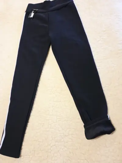 Leggings termiscos negros con franjas blancas - miniatura 1