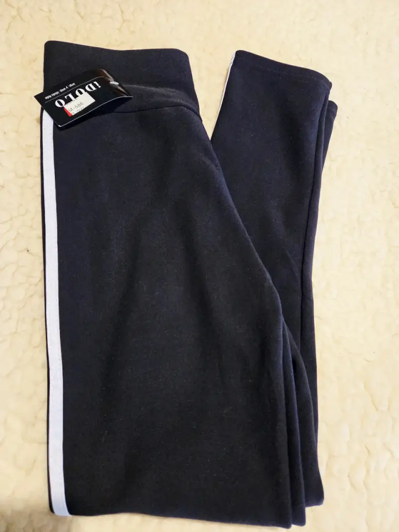 Leggings termiscos negros con franjas blancas - 2