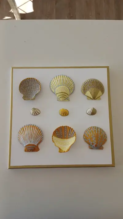 🌊Cuadro Decorativo con Conchas Marinas en Relieve - miniatura 1