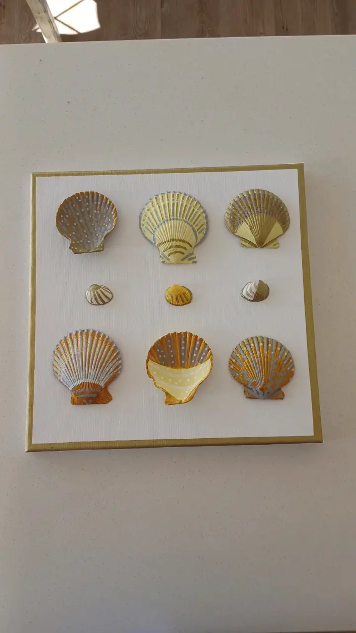 🌊Cuadro Decorativo con Conchas Marinas en Relieve - 2