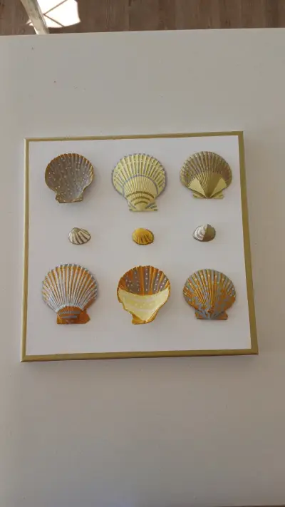 🌊Cuadro Decorativo con Conchas Marinas en Relieve - miniatura 2