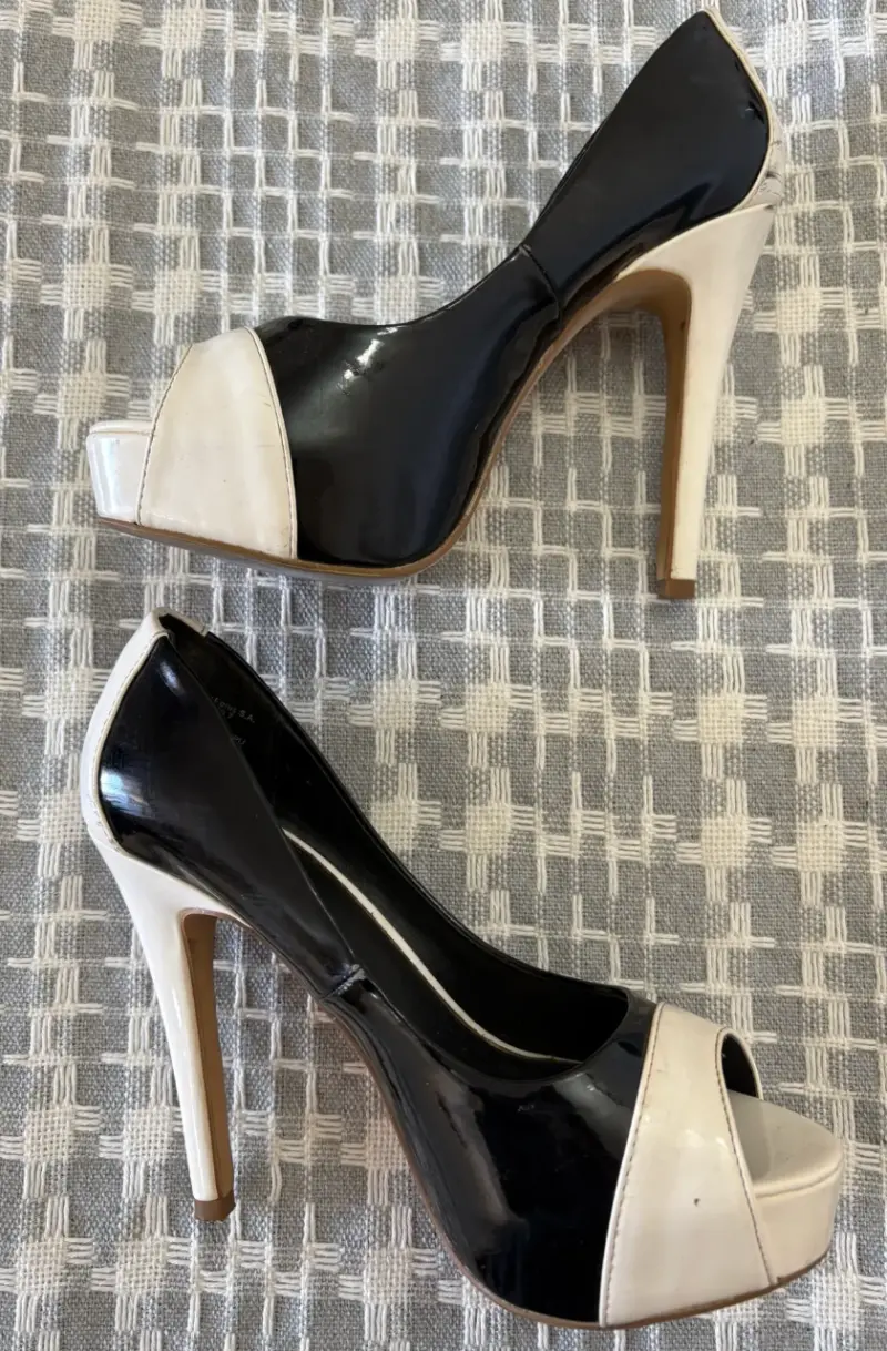 Zapatos de Tacón Alto Bicolor Elegantes - 2