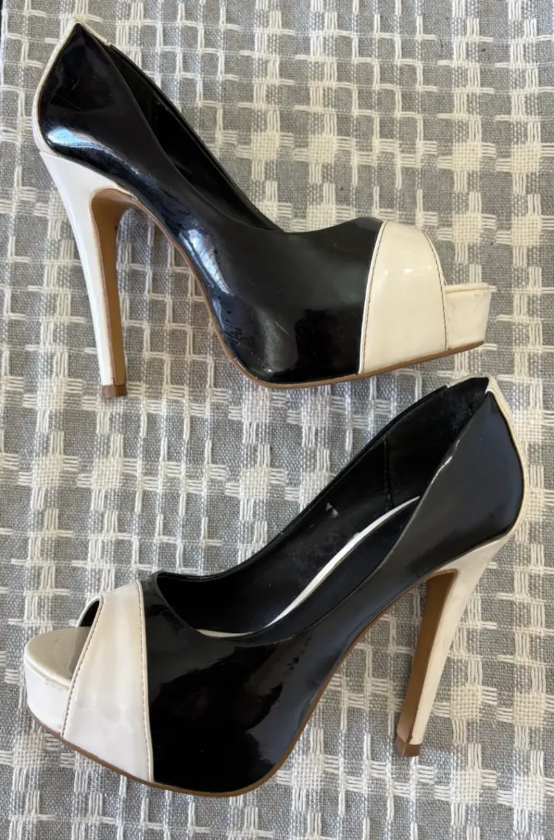Zapatos de Tacón Alto Bicolor Elegantes - 3