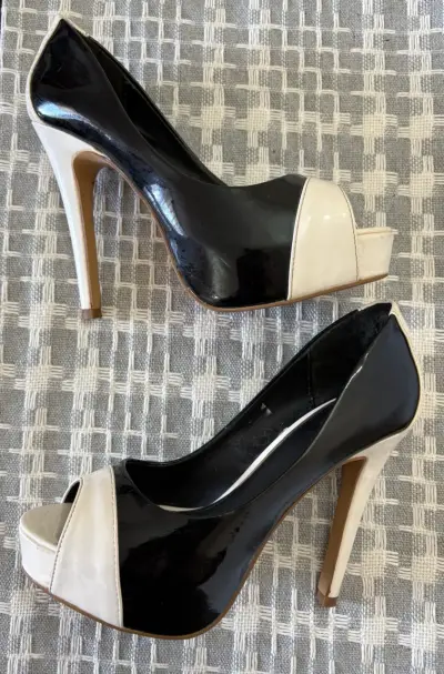 Zapatos de Tacón Alto Bicolor Elegantes - miniatura 3