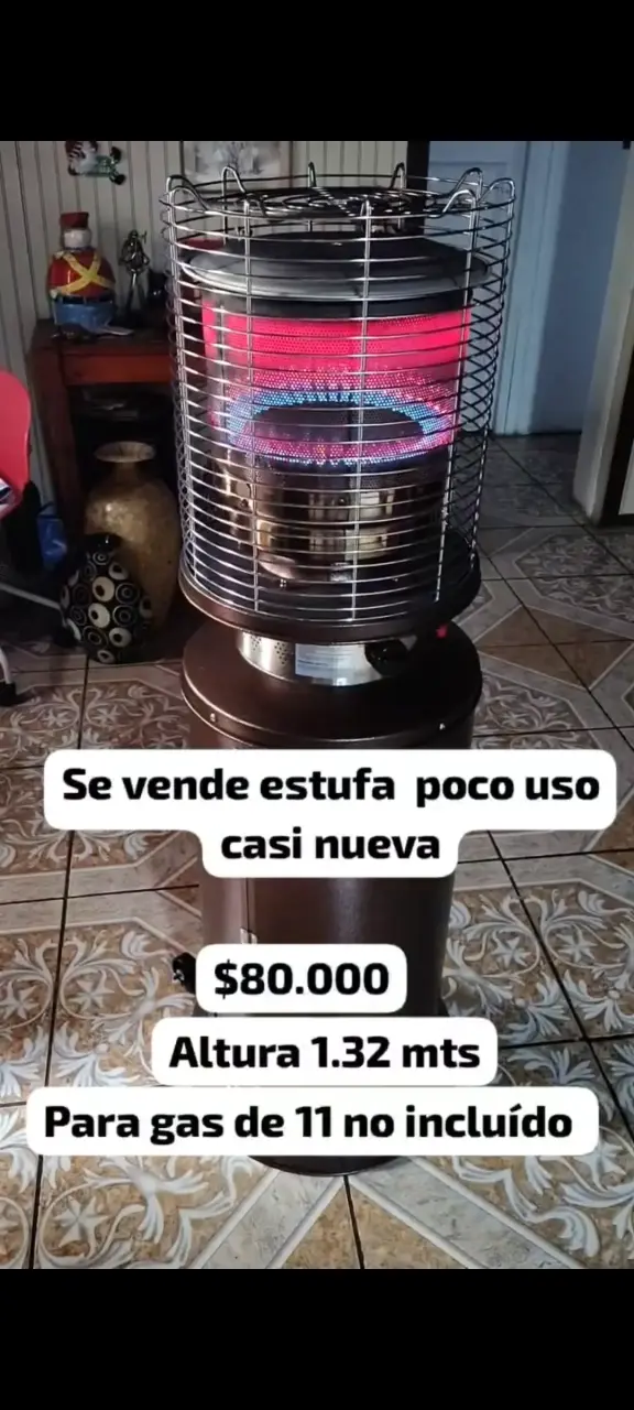 Estufa a gas de 1.32 metros poco uso - 2
