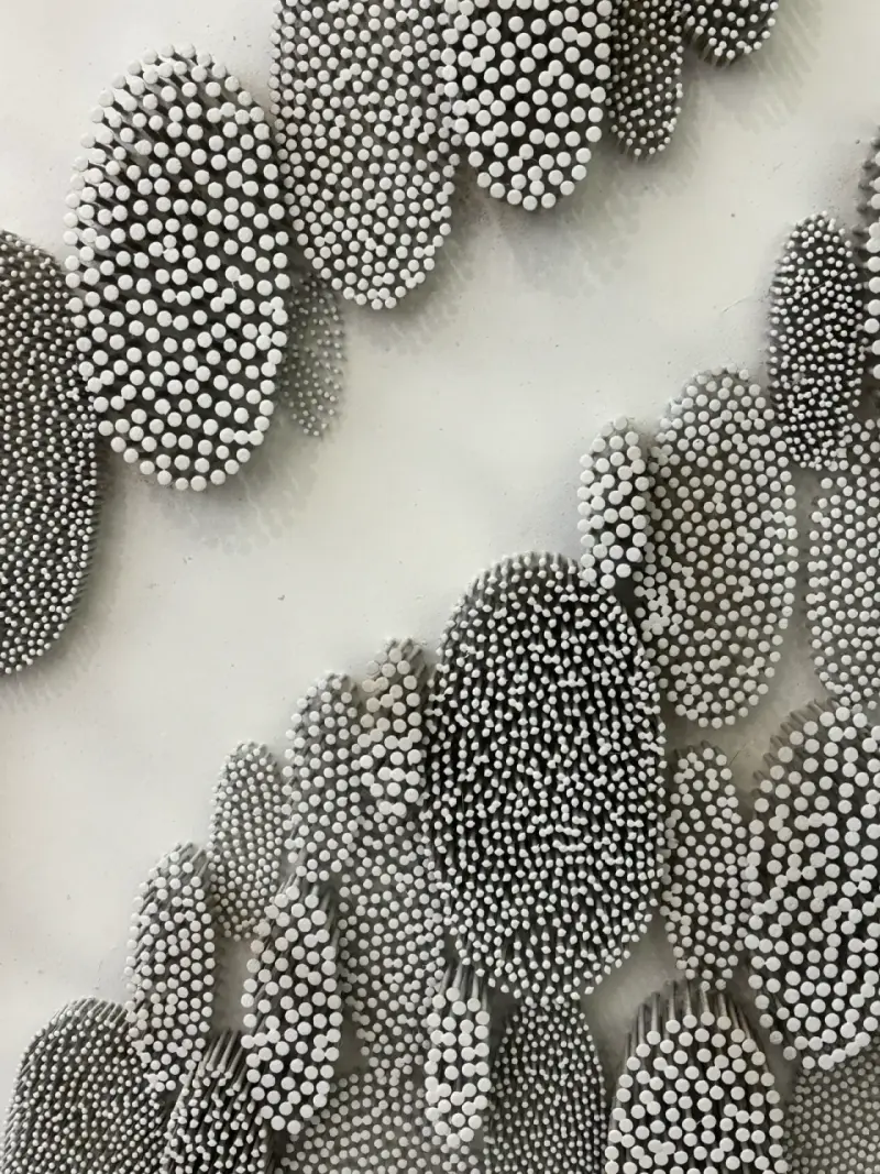 Cuadros 3D relieve nail art sculpture blanco - 2