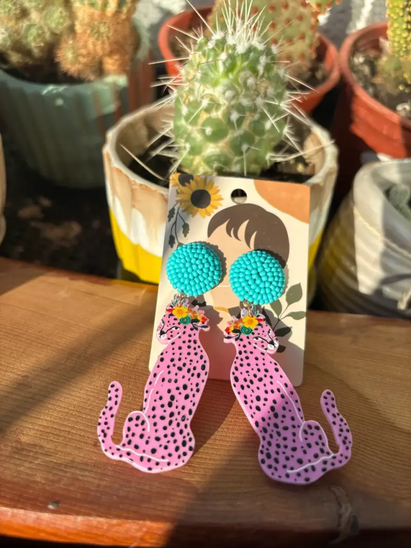 Aros colgantes de leopardo - 2
