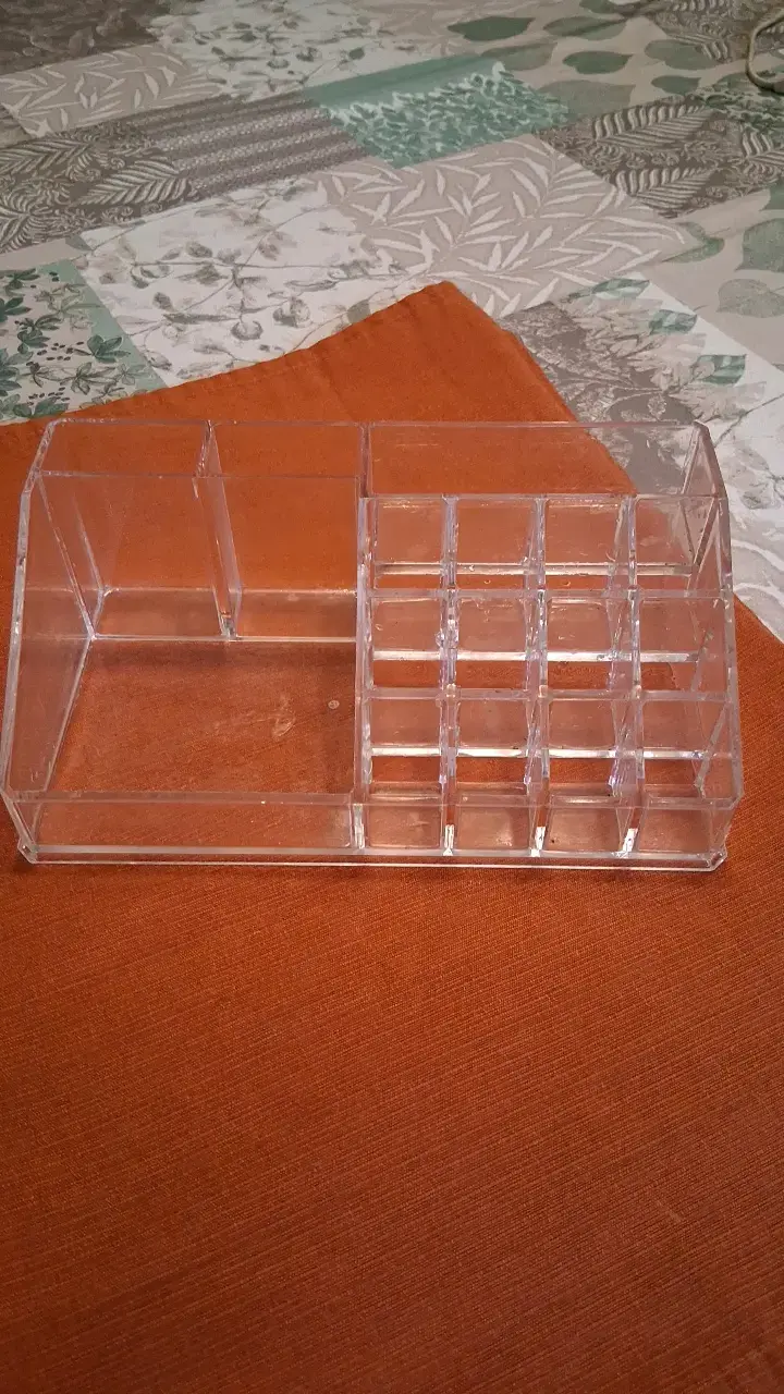Organizador de maquillaje acrílico transparente