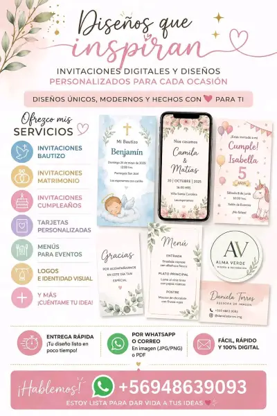Tarjetas, invitaciones y más todo digital ♥️ - miniatura 2