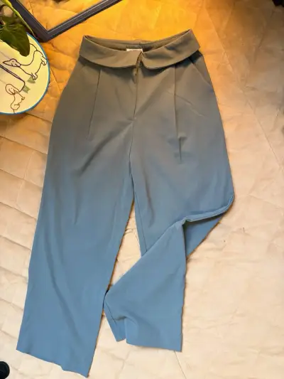 Pantalon de vestir azul para mujer - miniatura 1