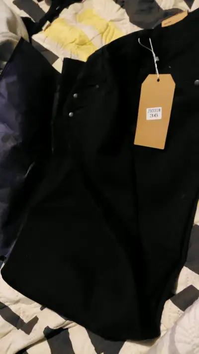 Pantalones negros talla 36 con etiqueta - miniatura 1