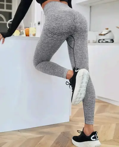 2 Leggings deportivos de cintura alta para mujer - miniatura 2