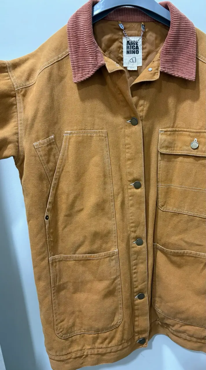 Chaqueta de pana marrón para hombre - 5