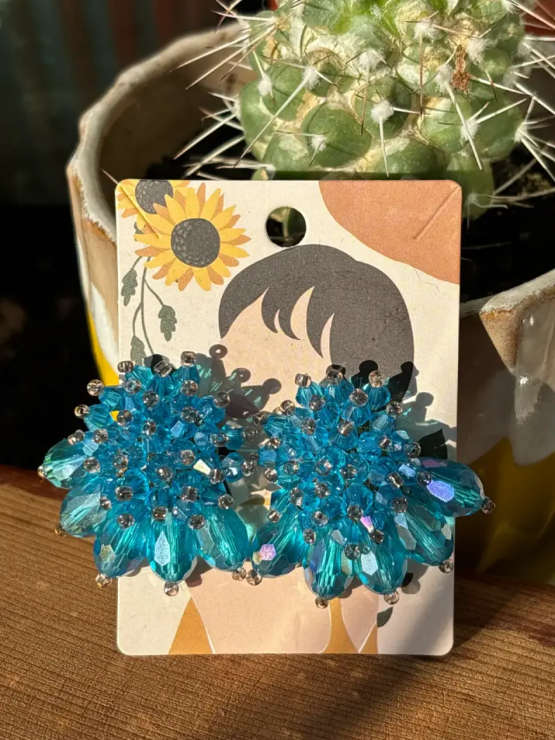 Aros  azul brillante