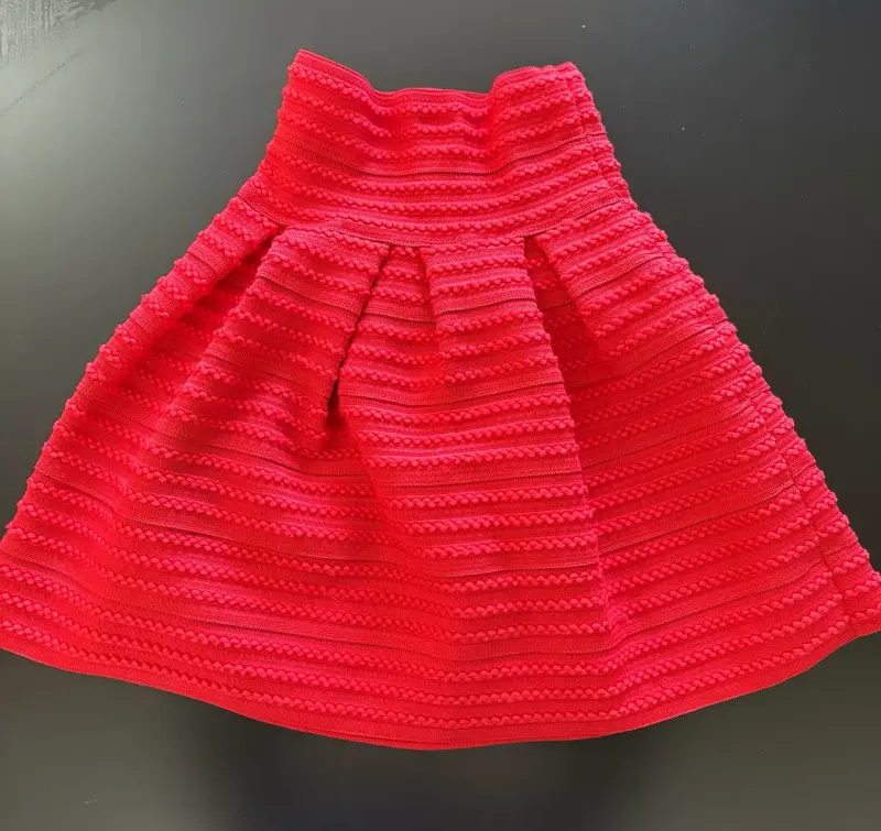 Falda roja de punto H&M talla XS - 1