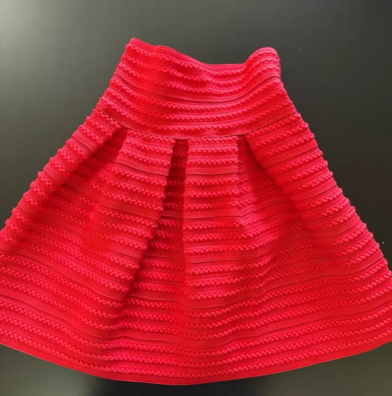 Falda roja de punto H&M talla XS - 2