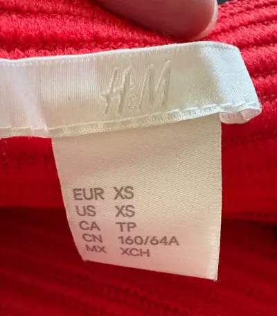 Falda roja de punto H&M talla XS - miniatura 3
