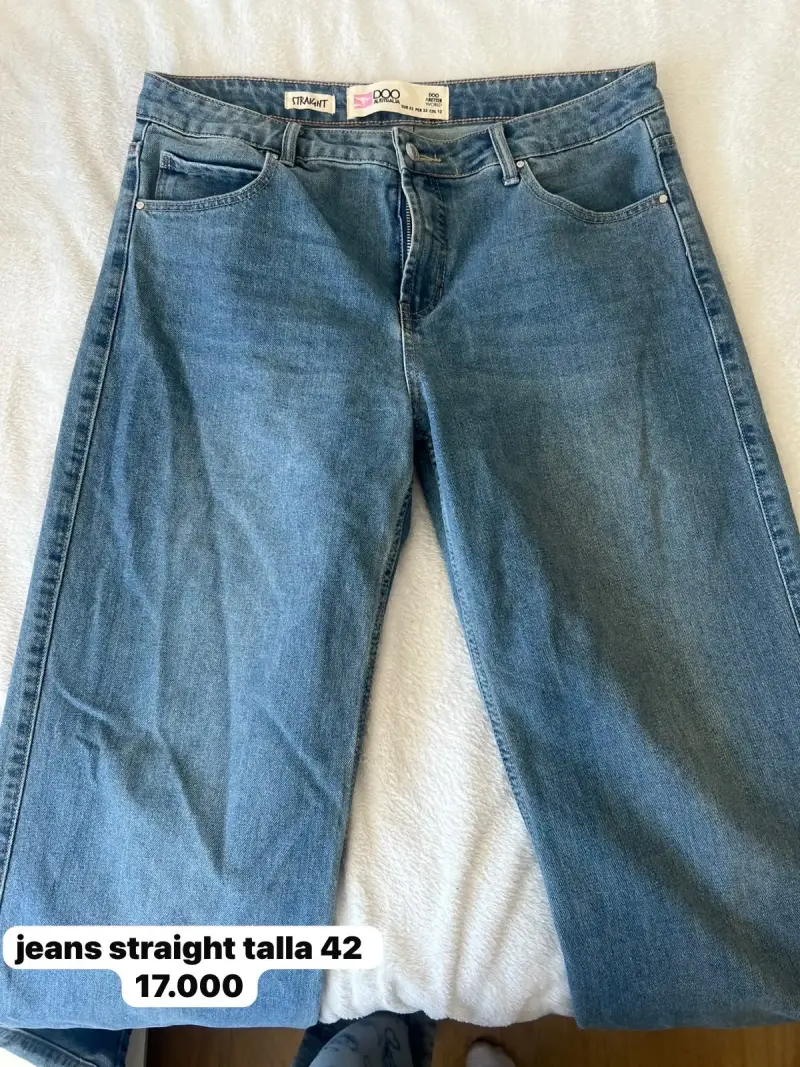 Jeans rectos talla 42 azul