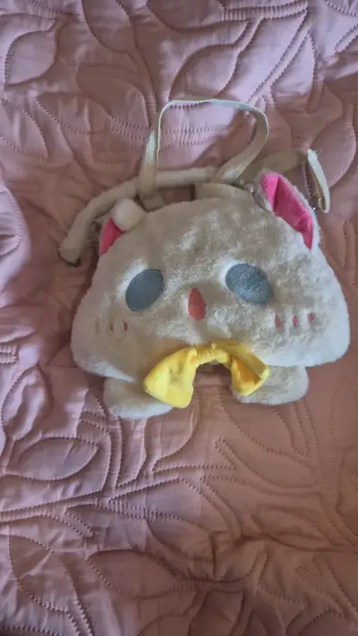 Cartera infantil de felpa con diseño de gato - miniatura 1
