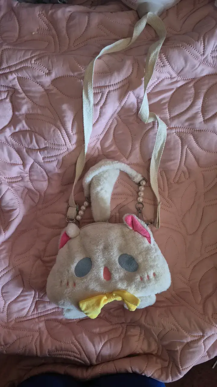 Cartera infantil de felpa con diseño de gato - 4