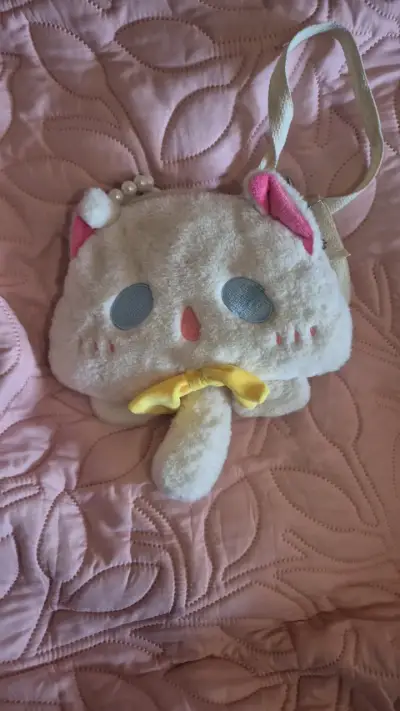 Cartera infantil de felpa con diseño de gato - miniatura 5