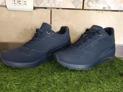 Zapatillas deportivas azules Skechers con cámara de aire - miniatura 5
