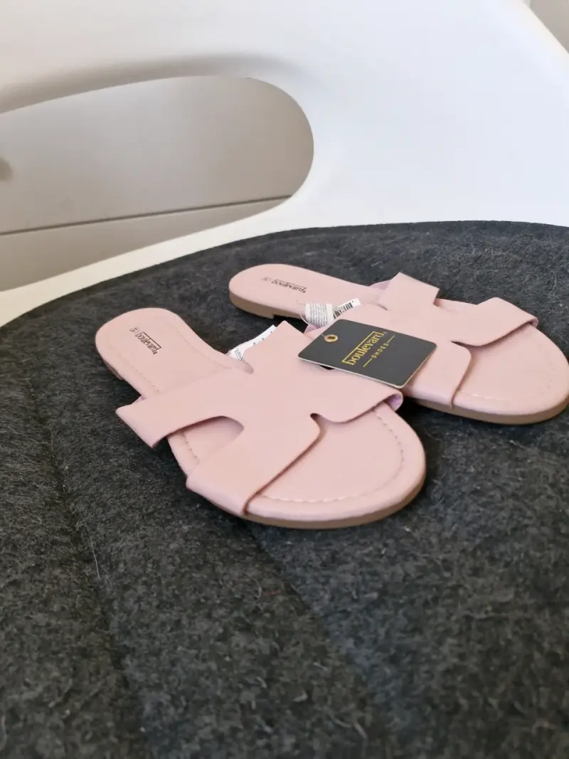Sandalias planas rosadas Boulevard para mujer