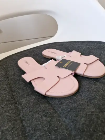 Sandalias planas rosadas Boulevard para mujer - miniatura 1
