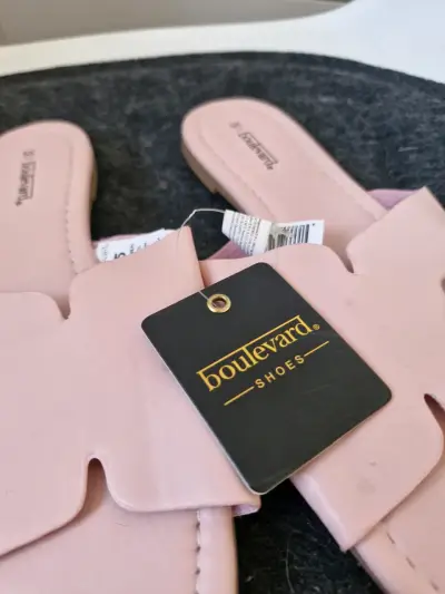 Sandalias planas rosadas Boulevard para mujer - miniatura 2