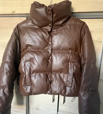 Chaqueta acolchada marrón para mujer - miniatura 2