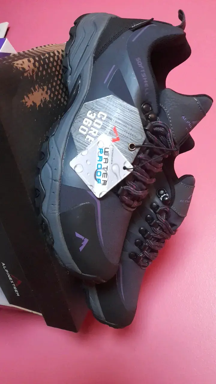 Zapatillas de trekking Alpinextrem negras WATERPRO - 4