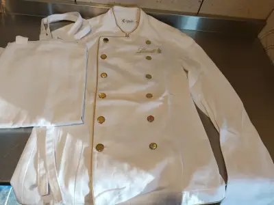 Chaqueta de Chef Blanca con Botones Dorados - miniatura 1