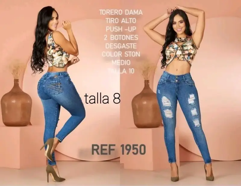 Jeans de Mujer Push-Up Tiro Alto