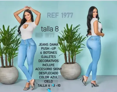 Jeans de Mujer Push-Up Tiro Alto - miniatura 2