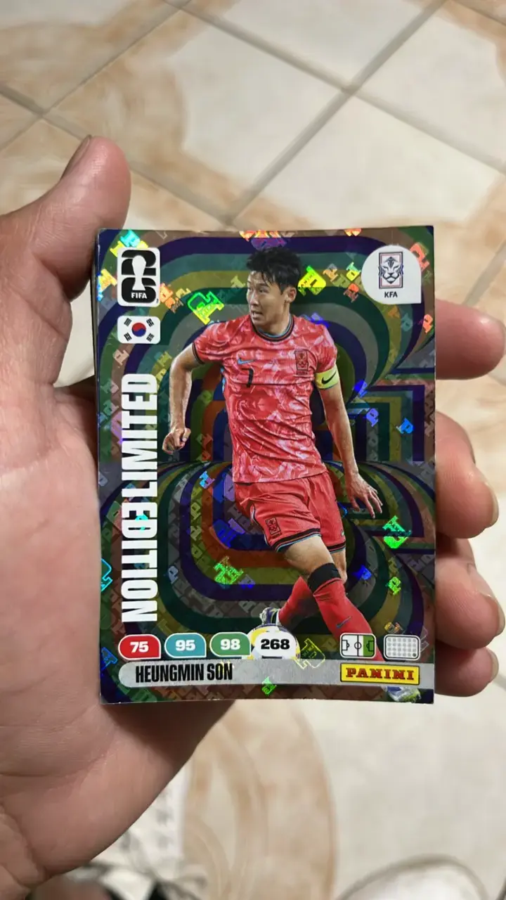 Tarjeta Panini Edición Limitada Heungmin Son