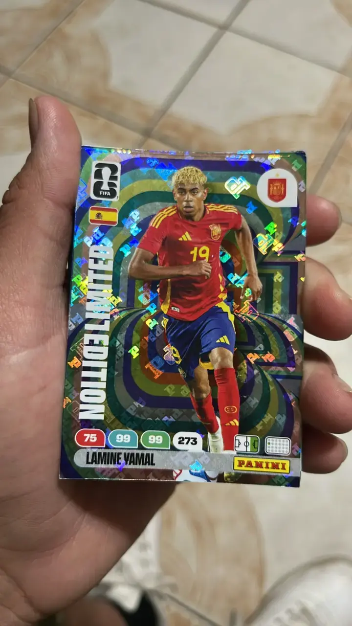 Tarjeta Panini Edición Limitada Lamine Yamal