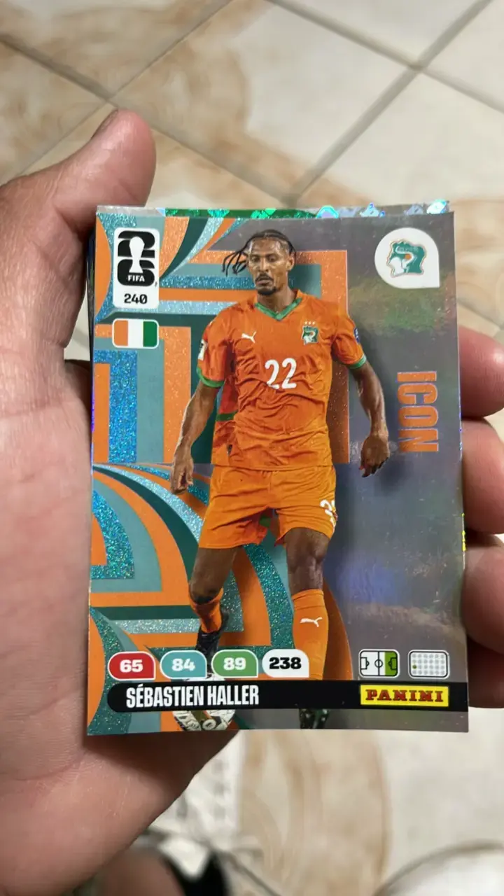 Tarjeta coleccionable Panini Sébastien Haller FIFA