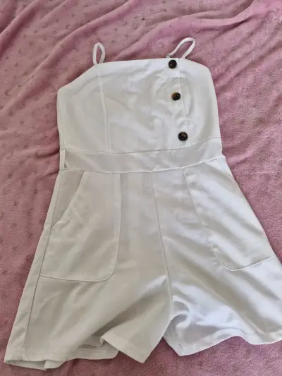 Enterito blanco con botones para mujer - miniatura 2