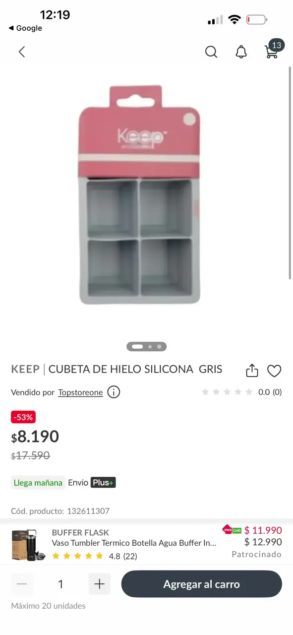 Set Hielera acrílico y cubetas de hielo silicona - 2
