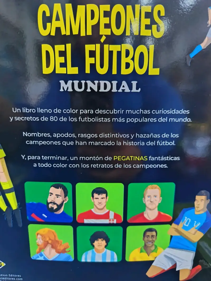 Libro Campeones del Fútbol Mundial con Pegatinas - 2